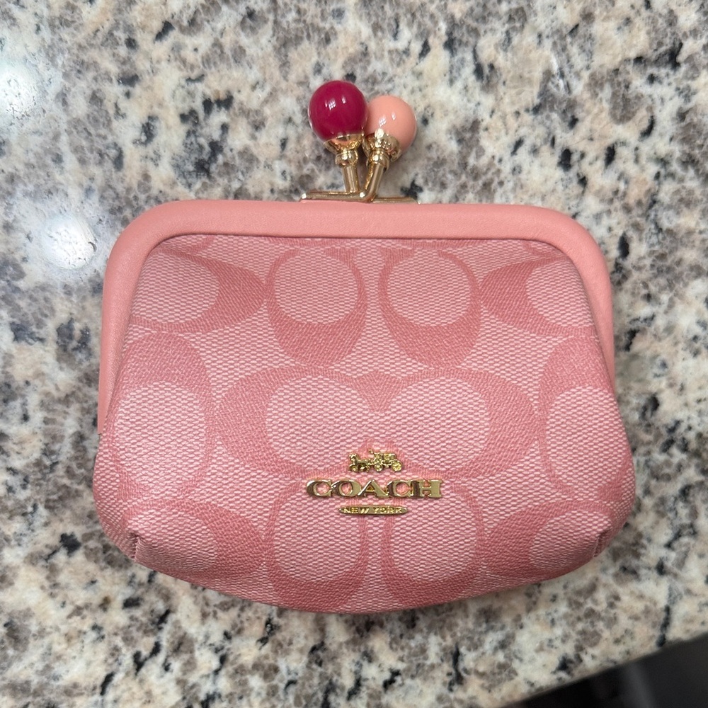 Coach Pink Cosmetic Coin Case